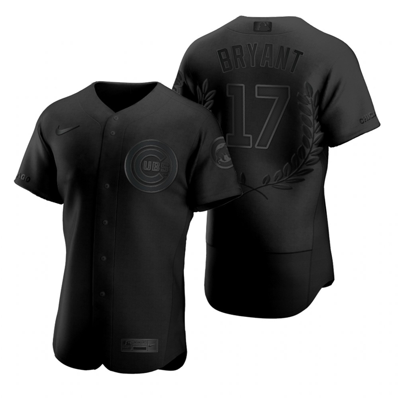Chicago Cubs #17 Kris Bryant Men Nike Black MLB MVP Limited Player Edition Jersey